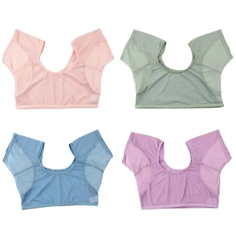 

Transparent Sweat Absorbing Clothes Mesh Ultra-thin Quick-drying Chest Wrap Vest Washable Underarm Sweat Pads T-shirt Women