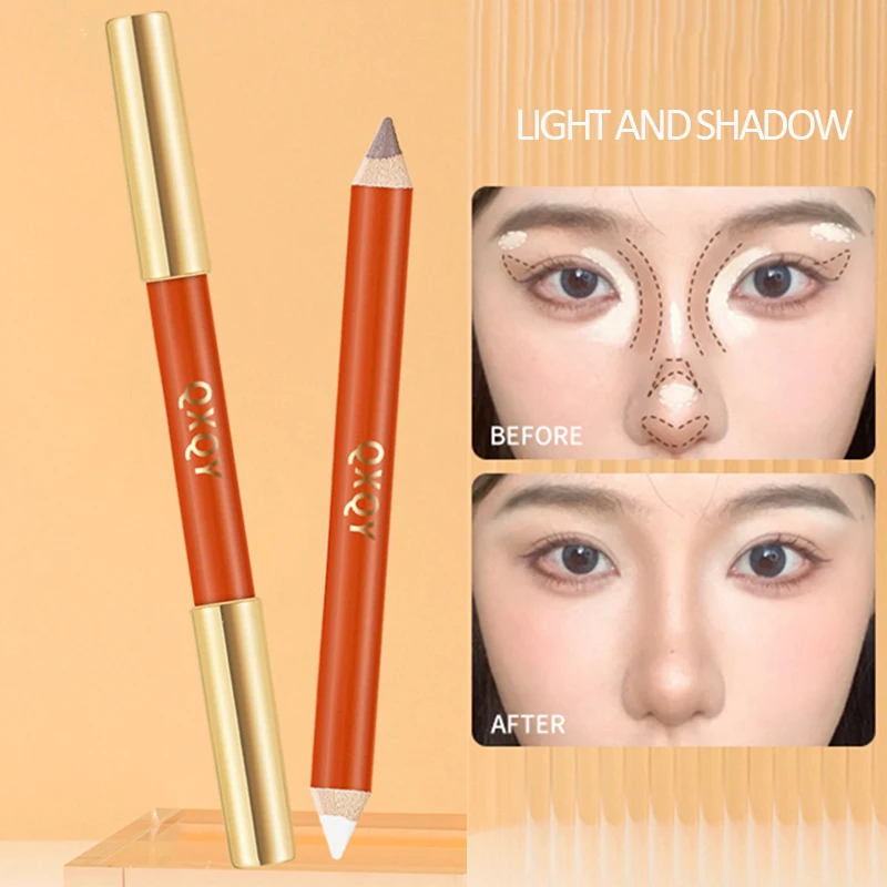 QXQY Dual Head Contouring Pen, Full Face Contour, Highlight, Silky Color Rendering, 3D Decoration Stick gallery 1