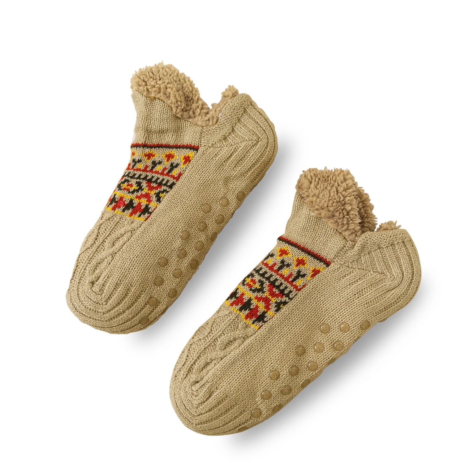 Meias térmicas de caxemira para mulheres, espessadas, tecidas, tapetes, casa, mais, veludo, sono, chinelos, barco, inverno
