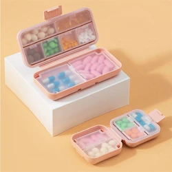 Desktop Sealed Medicine Storage Box with Lid Divided Medicine Box Portable Mini Plastic Multifunctional Divided Storage Box