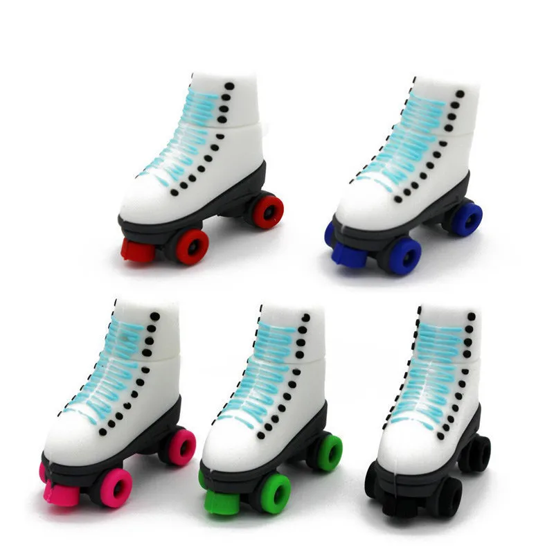 

Cartoon Skates USB Flash Drive Genuine Pendrive 4GB 8GB 16GB 32GB 64GB Roller High-speed Pen Drive Creative Memory Stick Gift