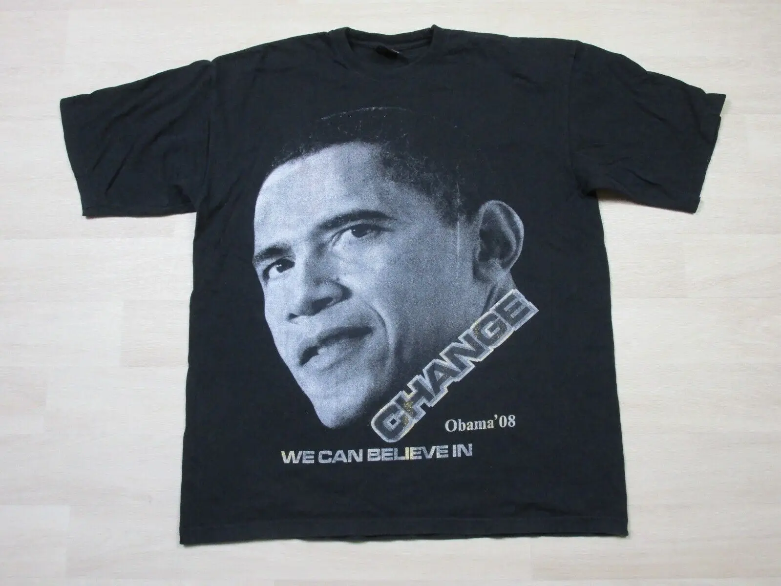 Vintage 2008 Barack Obama “Change We Can Believe In” Campaign T-Shirt Size (XL)