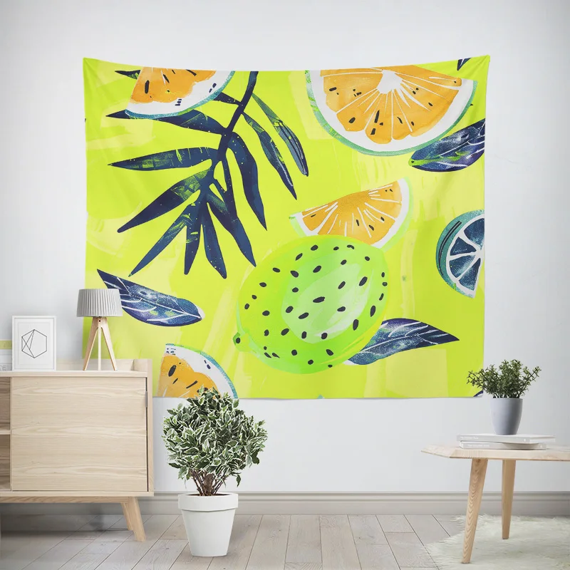 Home decoration modern room decor items wall tapestry aesthetic bedroom wall art large fabric Fruit plant fresh simple Nordic