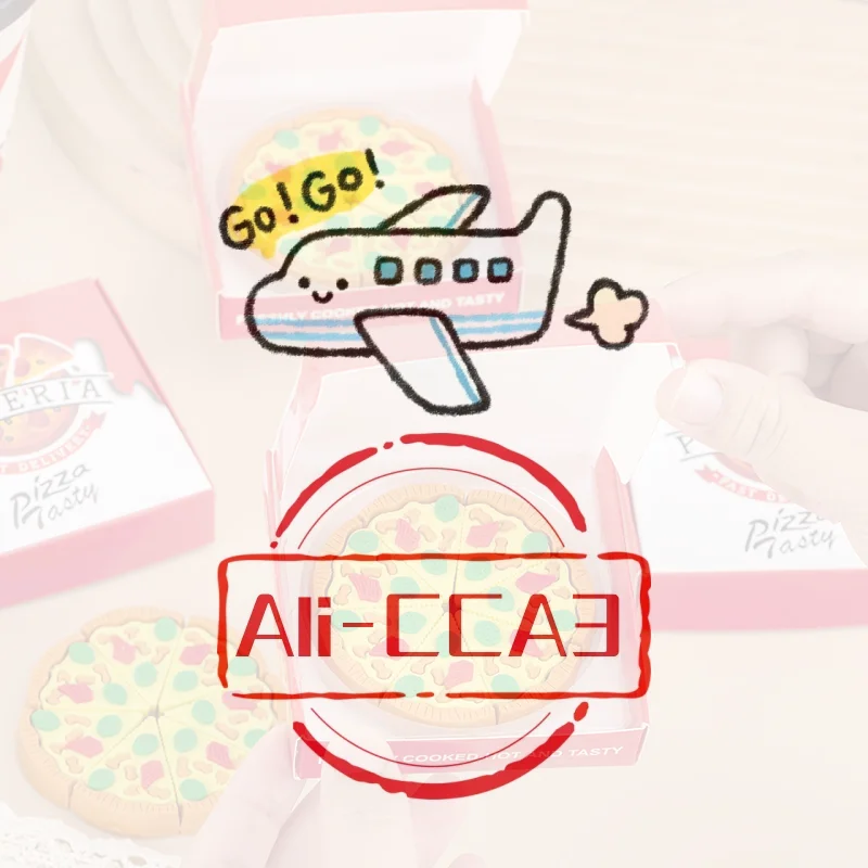 

Набор из 7 ластиков в форме пиццы в креативной коробке, милые резиновые ластики, подарок для детей, школьные и офисные канцелярские принадлежности Kawaii