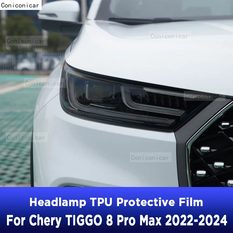 

Car Headlight Tint Anti-Scratch Protective Cover Film Self Healing TPU Stickers For CHERY TIGGO 8 Pro Max 2022-2024 Accessories