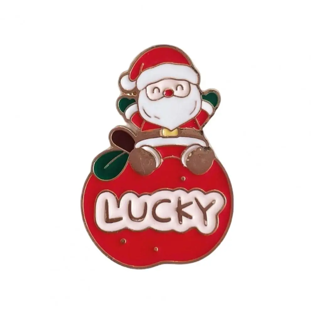Holiday Enamel Brooch Christmas Cartoon Brooch Set Santa Claus Reindeer Gingerbread Snowman Lapel Pins Enamel Badge for Clothes