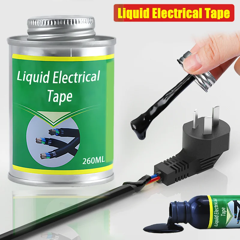 

100/260ml Liquid Electrical Tape Insulating Tape Rubber Electrical Wire Cable Coat Fix Line Glue Liquid Insulation Paste Sealant