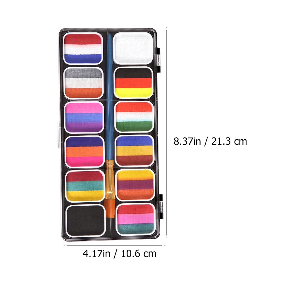 1 Box wasserlösliches Körperbemalungspigment, Farbsortiment, Halloween-Make-up, Gesichtsbemalung, sanftes, langlebiges Pigment