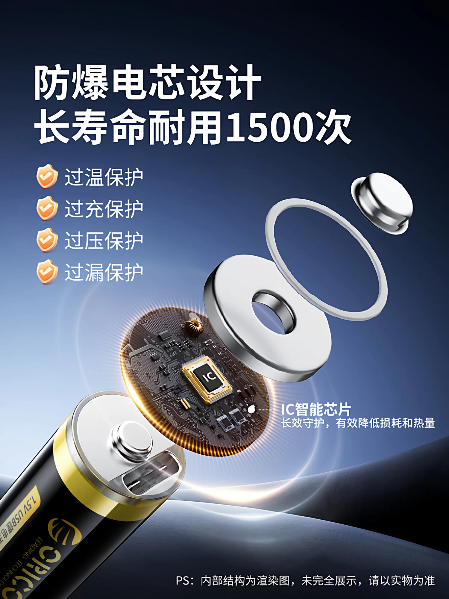 

AA AAA Battery 1.5V Rechargeable Polymer Lithium-ion Battery AA AAA Battery for remote control mouse small fan Electric toy