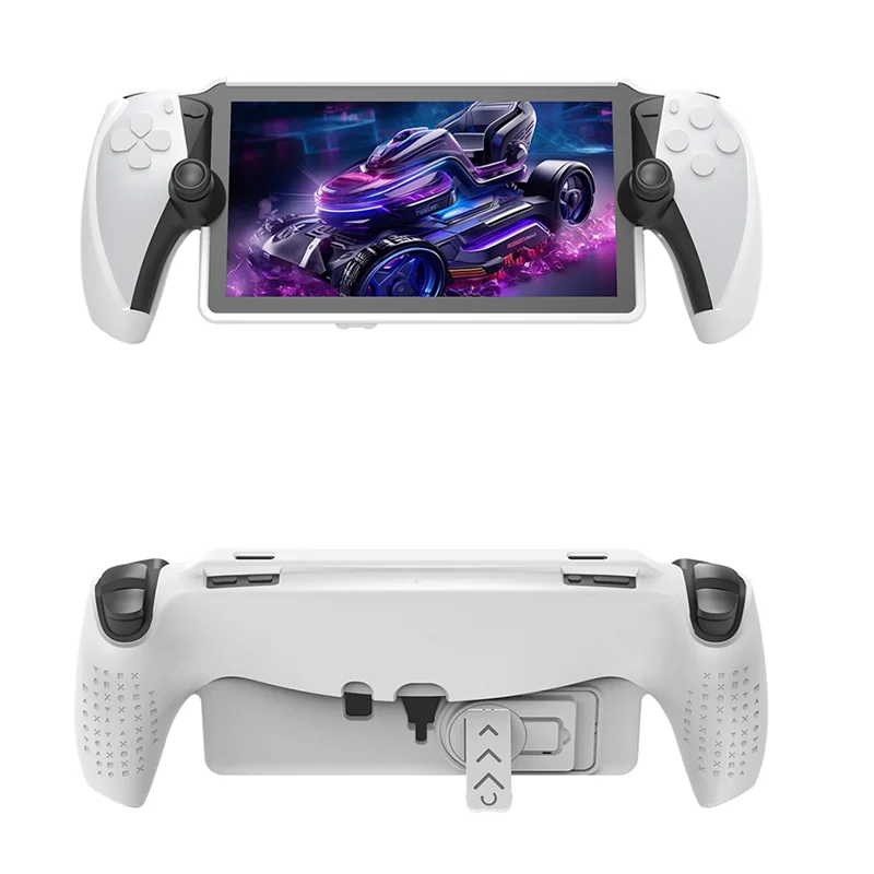 

Ingenious-For PS5 Portal Handheld TPU Case With Foldable Stand PS5 Game Handheld Shockproof Multifunctional Protective Case,Whit