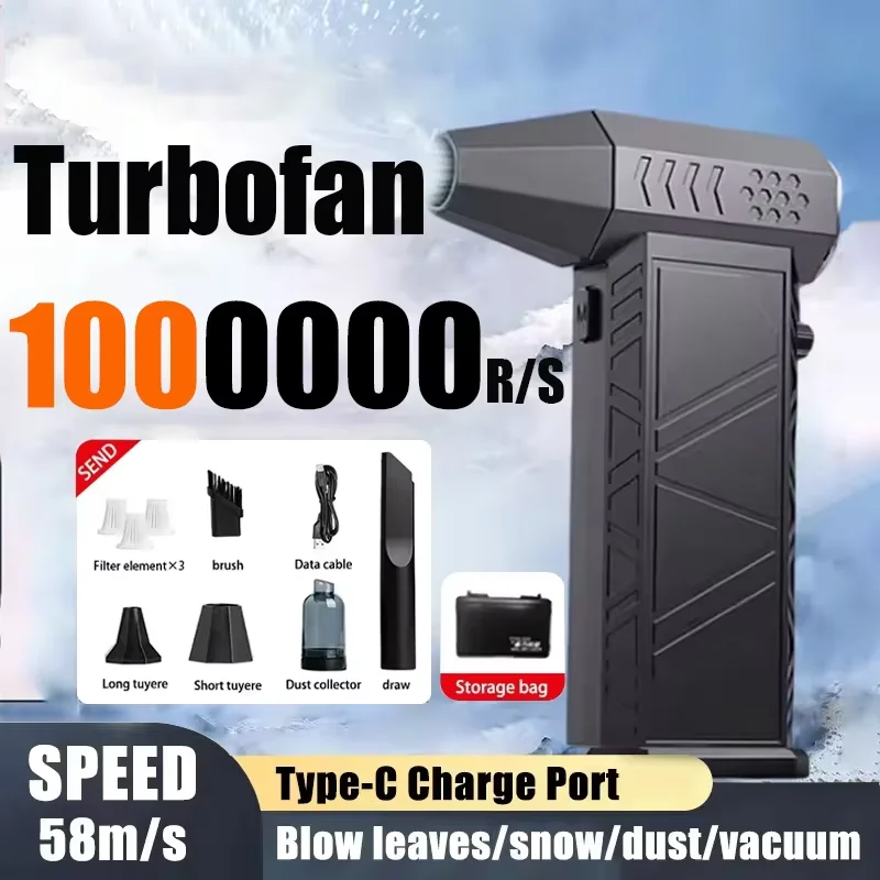 1000000RPM Air Blower X6 Powerful dust Vacuum Cleaner Fast Charging Strong Wind Brushless Violent Fan Cleaning Equipment