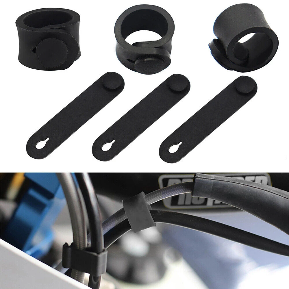 

6 шт. трубки/дроссель/кабели сцепления/проводы для фиксации натяжного ремня, резиновая повязка для велосипеда, аксессуары для мотоциклов, универсальные