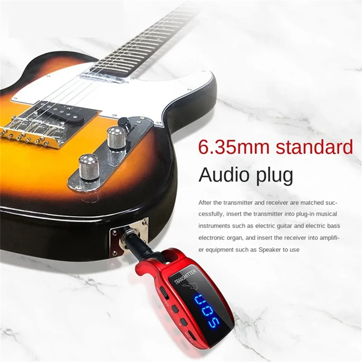 Guitar Wireless System Rechargeable Wireless Guitar Transmitter Receiver Set Electric Guitar Bass Pick Up of Guitar Accessaries