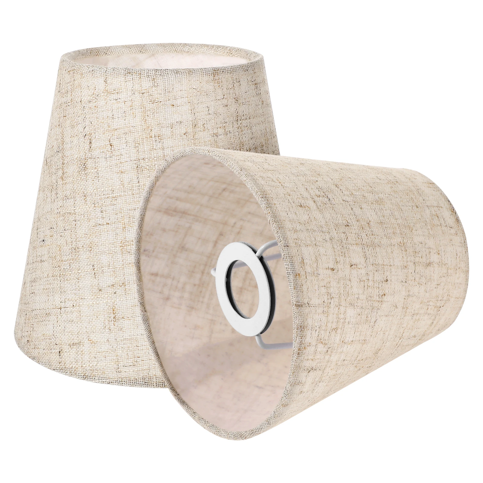 

2 Pcs Fabric Lampshade Blue Modern Bedroom Linen Handwoven Replacement Cloth Decorative Cover for Table Shades The Circle