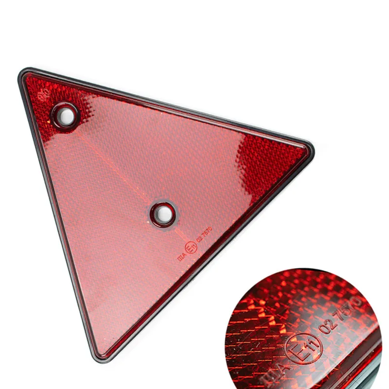 KOOJN 4PCS Trailer Truck Triangular Reflector Reflector with Red Traffic Safety Warning Signs Automotive Accessories