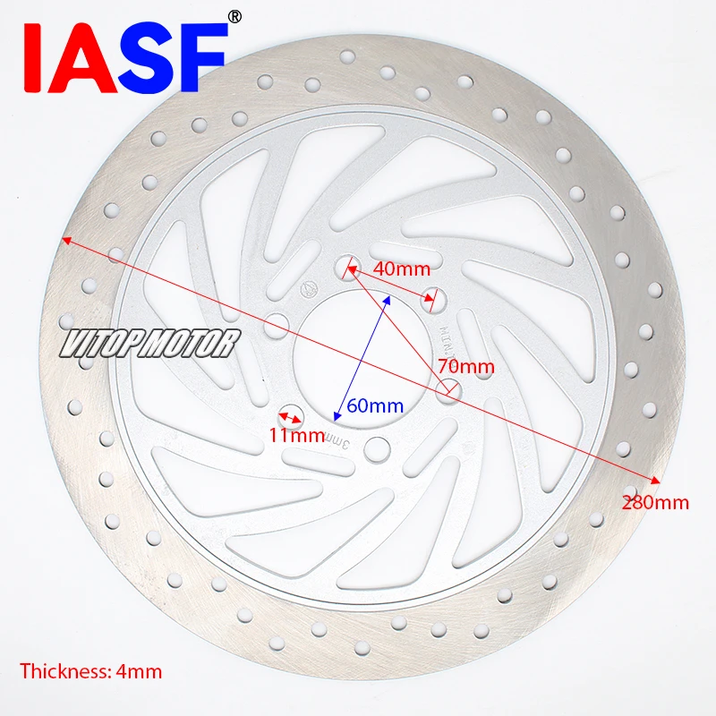 Fits for KTM 125 Duke 2011-2013 KTM 200 Duke 2012-2013 OEM:90109060000 Motorcycle Front Brake Disc Rotor Brake Disks 280mm Dia