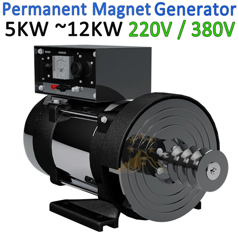 

10KW 12KW REAL POWER Permanent Magnet Electric Generator 220V 240V 380V 5KW Alternator 5000W 10000W AC Dynamo For Engine Motor