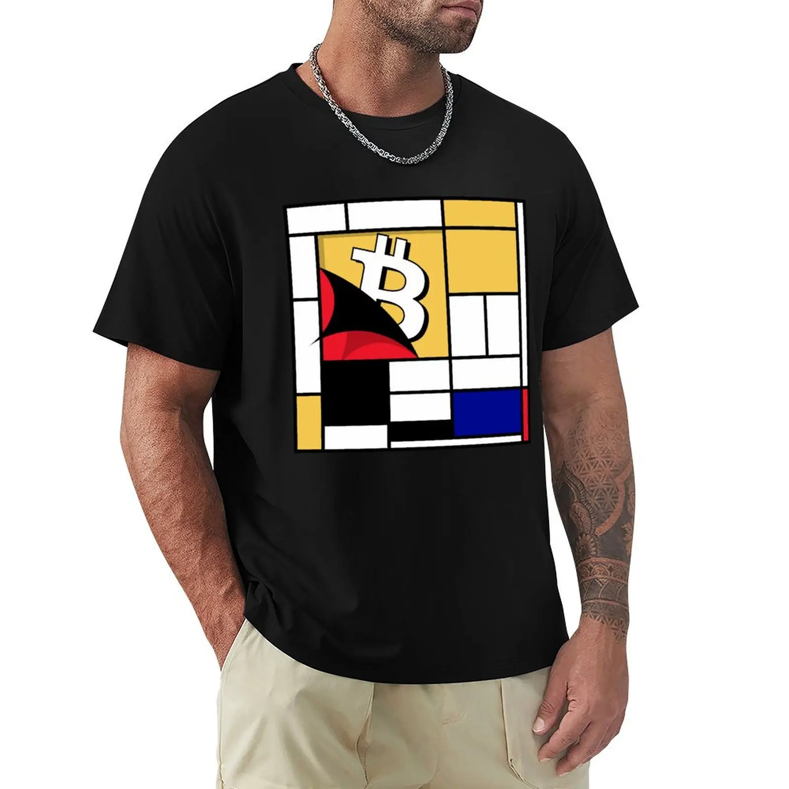 

Bitcoin: Mondrain is Satoshi T-Shirt custom t-shirts for a boy Funny t-shirts oversized t shirt men