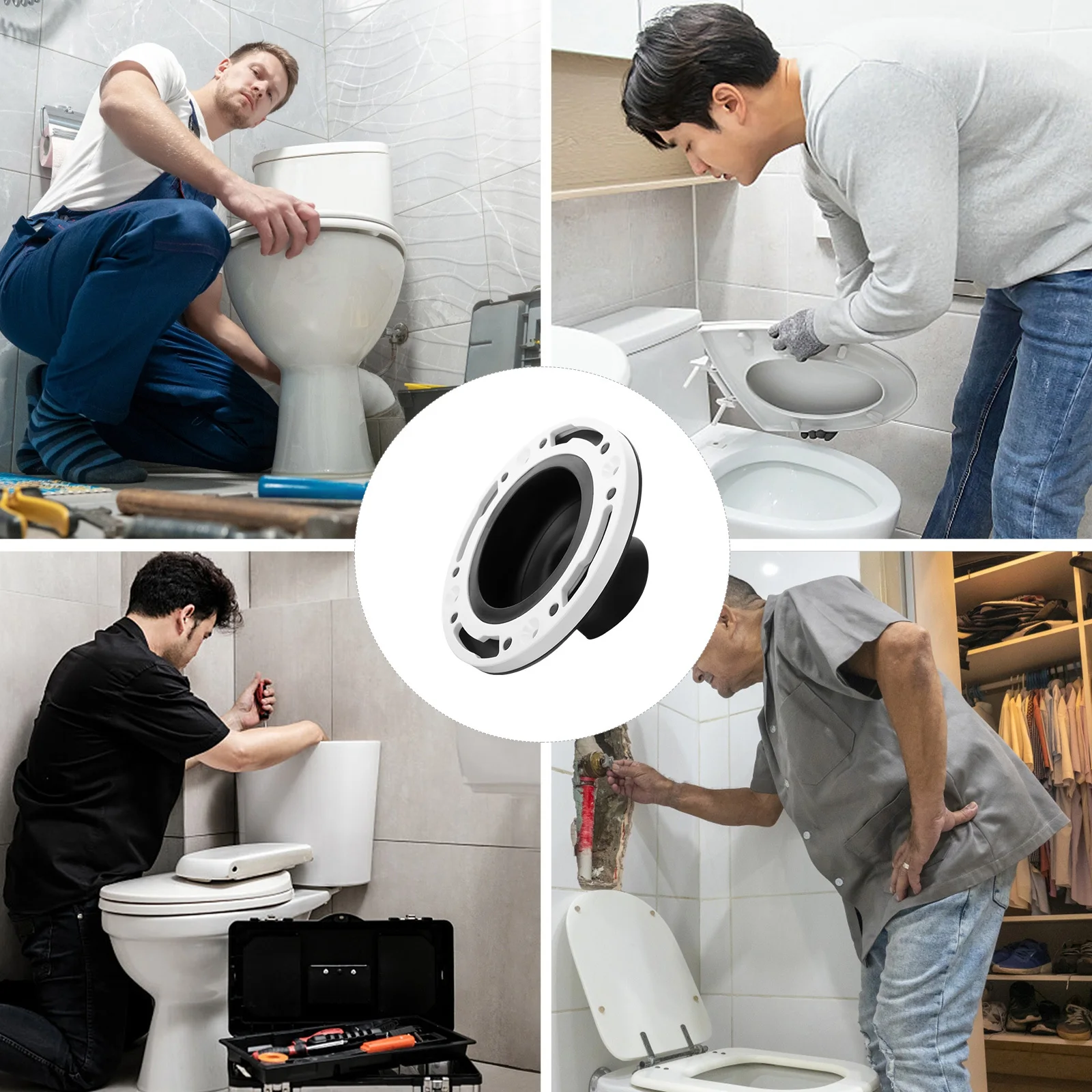 

Repair Plastic Rv Flange Replacement Seal Extender For Bathroom Toilet Bowl Bathroom Toilet Flange Replacement Maintenance