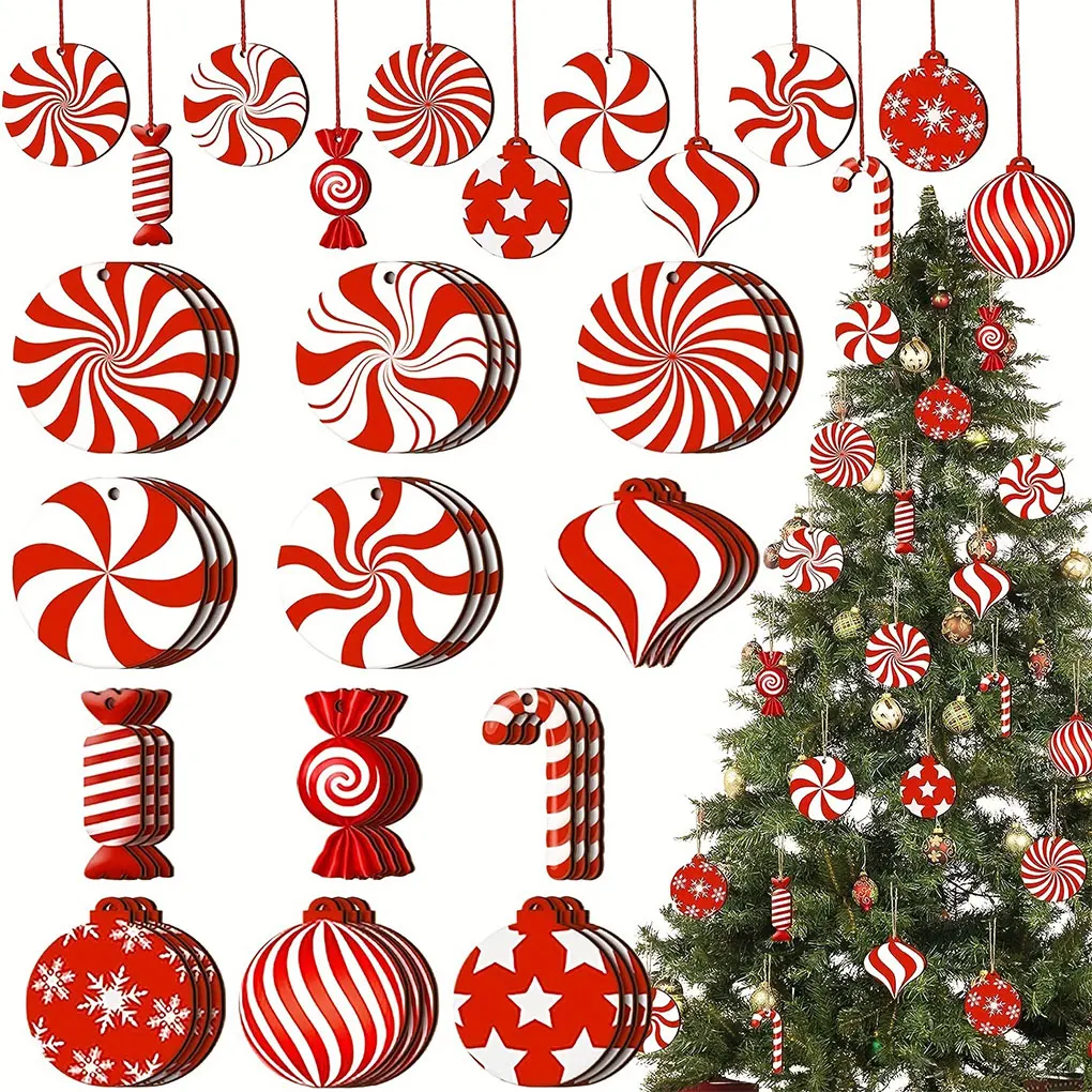 Paper Diverse Patterned Christmas Tree Decorations For Gift Christmas Decor Merry Christmas New Year