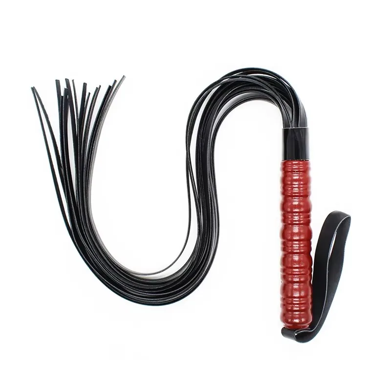 

59CM PU Leather Bull Whip Custom Horse Whip with Wrist Strap，Riding Crop Party Flogger Horse Riding Whip