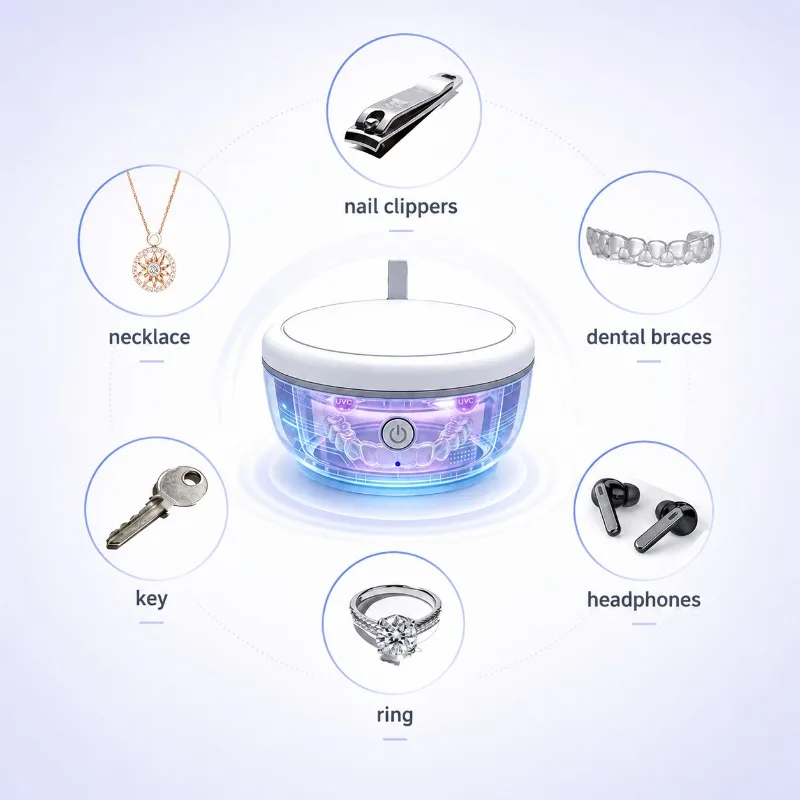 50KHZ USB Rechargeable Ultrasonic Braces Cleaning Machine Multi-Function for  Invisible Aligners and Jewelry Cleaning image 2