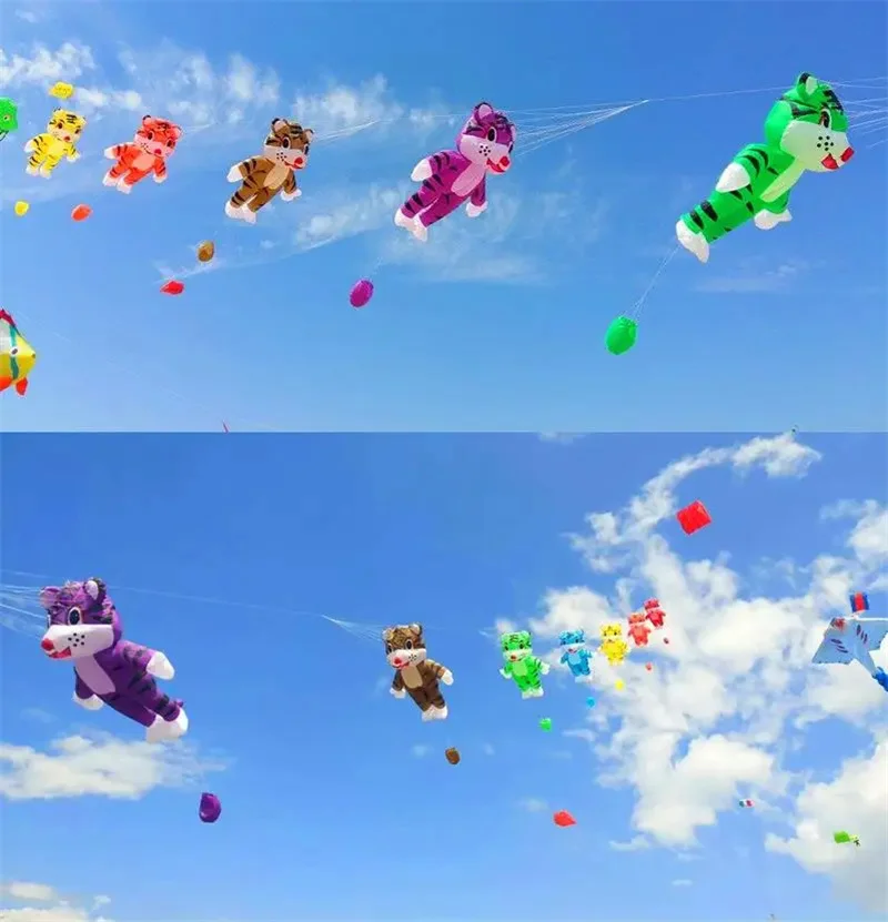 Large inflatable kite tiger kite outdoor toys giant dragon kite inflatable kite giant outdoor games Power kite fishing kite fun