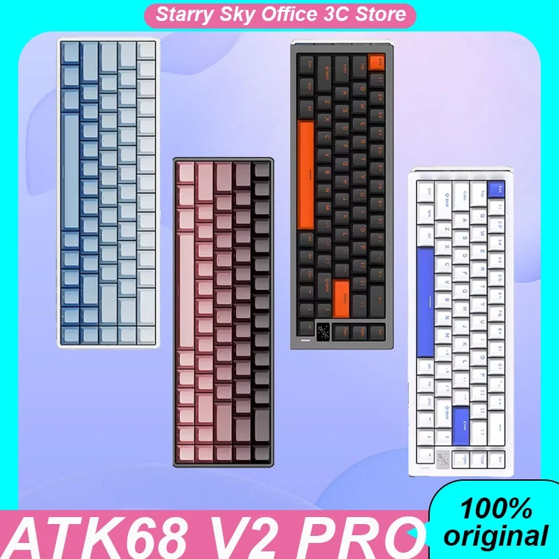 Atk68 V2 Pro Mechanical Keyboard Aluminum Alloy Wired E-Sports Magnetic Axis Low Latency Customized Gaming Keyboard Laptop Gift