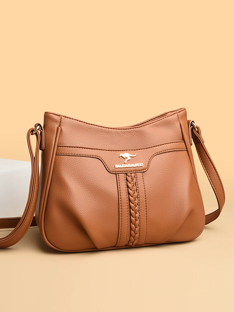 

Faionable Leather Crossbody Bag for Women Large Capaci Casual Single oulder Bag Suitable for Middle-Aged Mothers