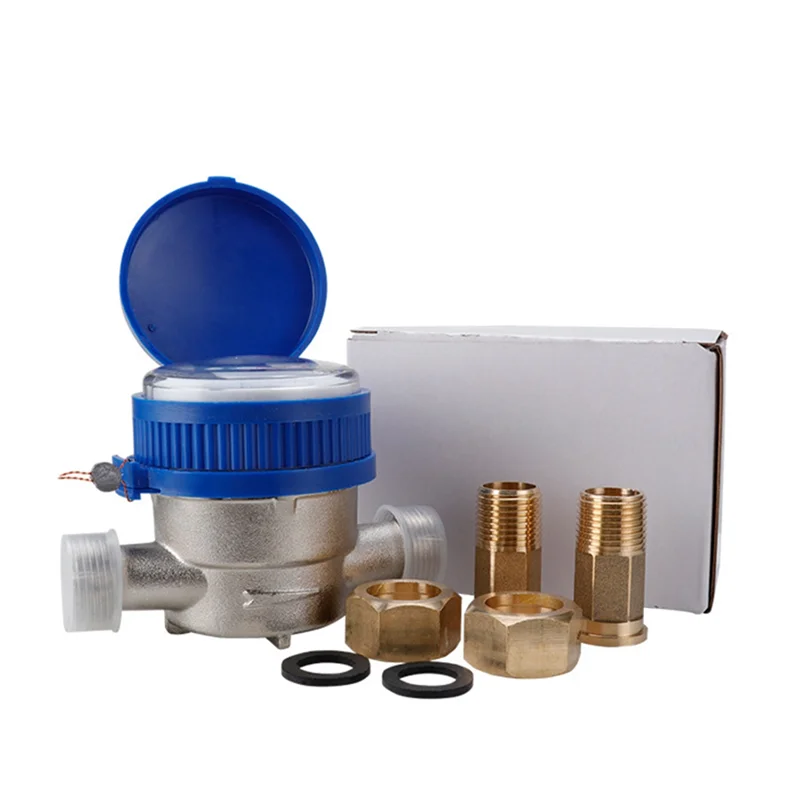 AB42-Copper-Fitted Mechanical Rotary Wing Water Meter E-Type Precision Pointer Counter Measurement Tools