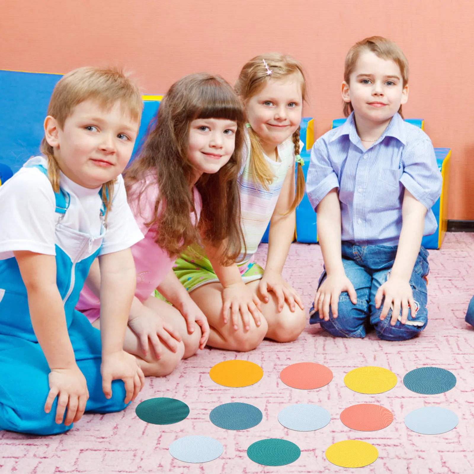 

36 шт. маркеров для ковровых покрытий, круги для классных комнат, нескользящие наклейки на пол, развивающие игровые инструменты для дошкольников и младших школьников