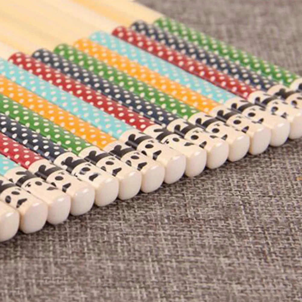 20 Pares de Palillos de Bambú Ecológicos con Diseño de Panda, Reutilizables, para el Hogar, Restaurantes, Vajilla para Sushi, Hot Pot, Cena Asiática