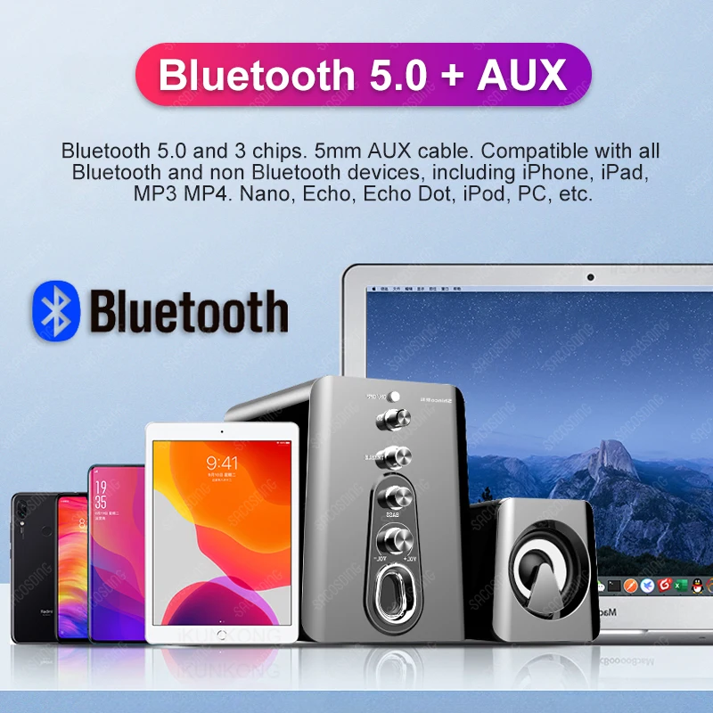 Sistema de Home Theater Alto-falante Bluetooth, Alto-falantes Bleutooth, Som Bocinas, Cinema em Casa, PC, Computador, Desktop