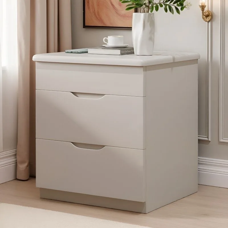 Hidden compartment bedside safe home solid wood hidden belt mechanism dark layer locker home
