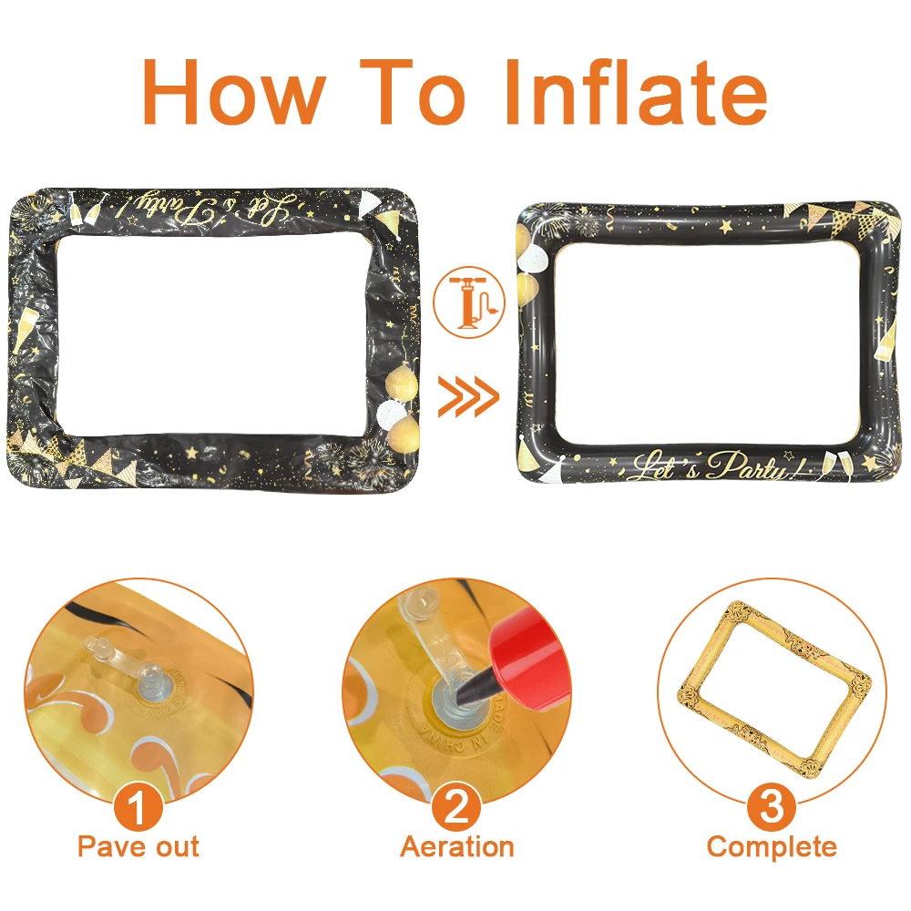 1 PC Inflatable กรอบรูปพับคริสต์มาสอีฟ Festival PARTY Supplies Props PARTY Supplies