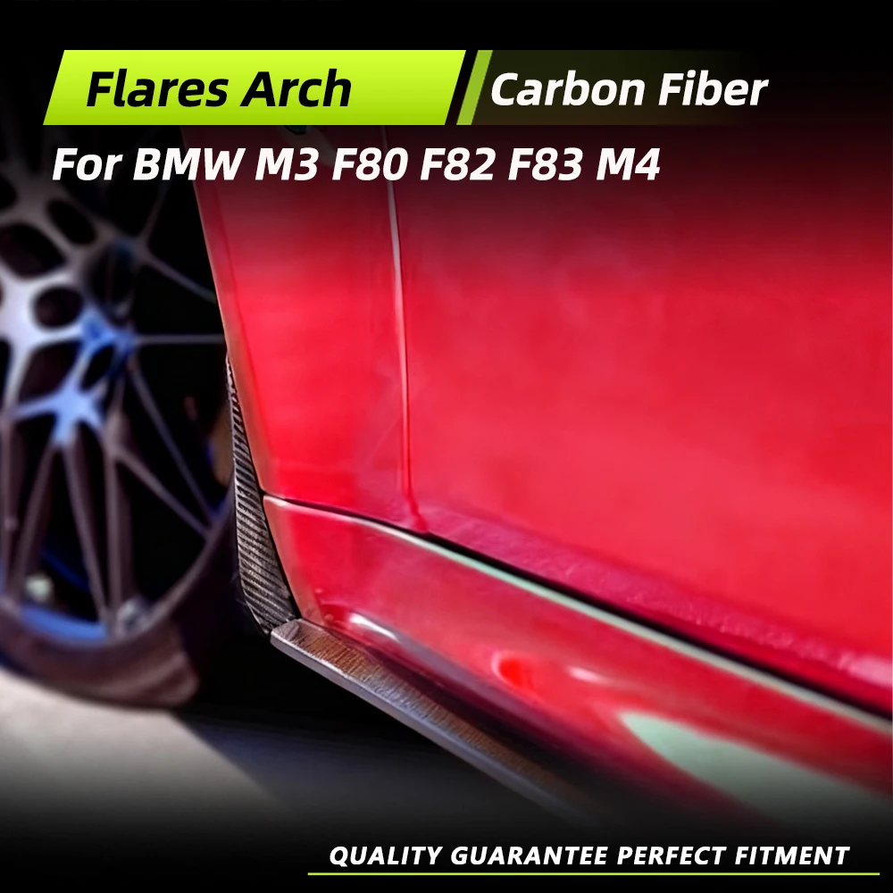 

Боковые крылья из настоящего углеродного волокна, передние арочные брызговики, брызговики для BMW F80 M3 F82 F83 M4 2014-2019, передние брызговики, крылья