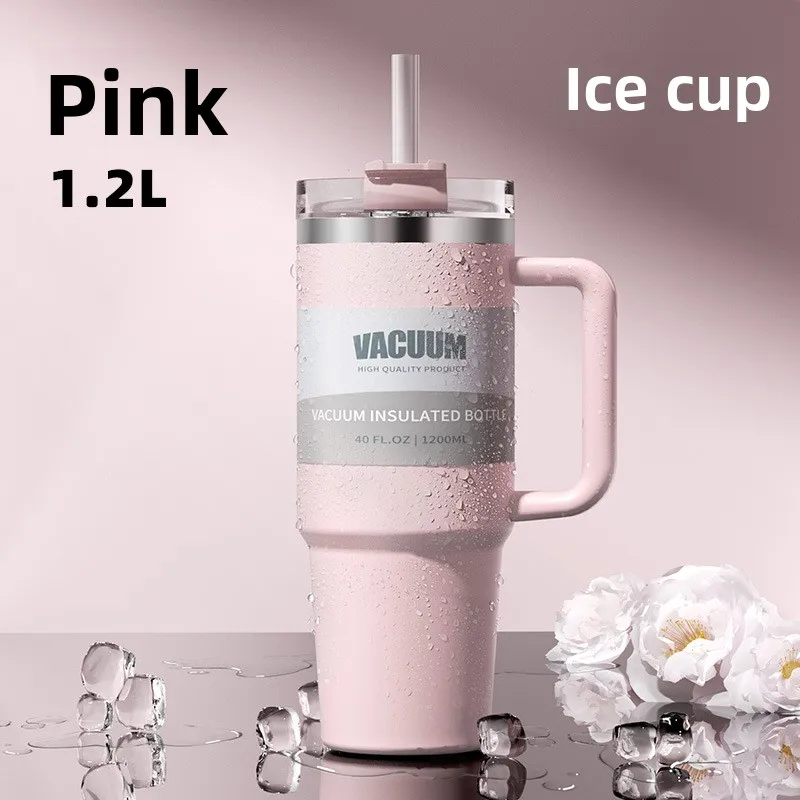 

Автомобильная чашка с двойным напитком из нержавеющей стали 304, теплоизоляция и холодный кофе, большая емкость, автомобиль Bingba, 40 унций