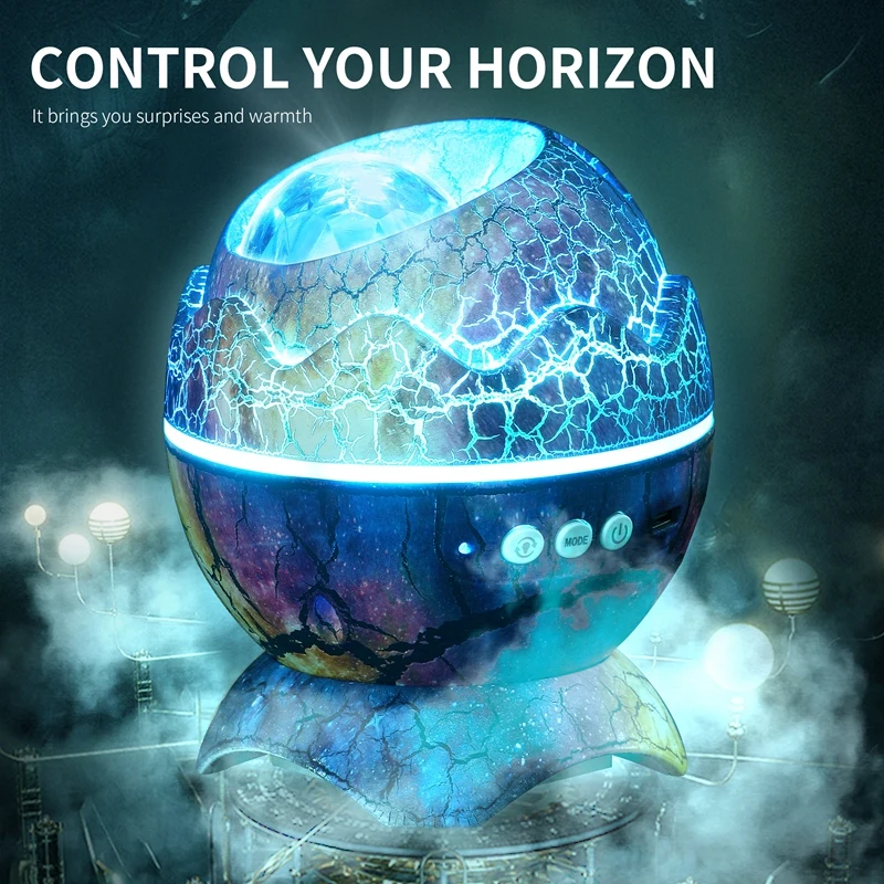 공룡 알 은하계 프로젝터 램프 스페이스 버디 스타 프로젝터 어린이 성인용 침실 우주비행사 프로젝터 (블루투스 포함)