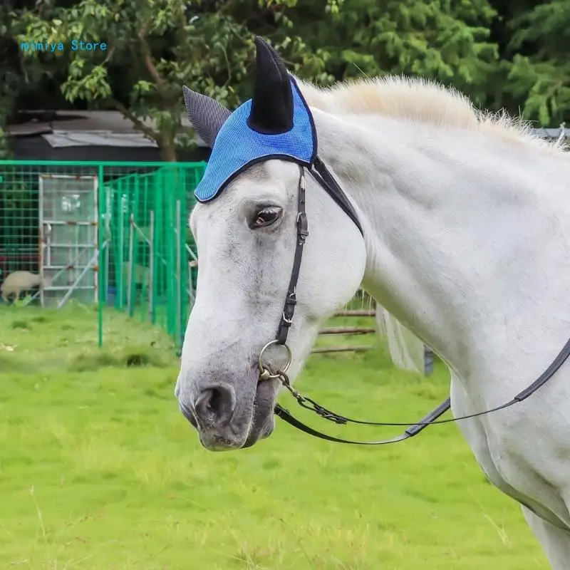 pipi Horse Ear Shield Equestrian Horse Equipment Fly Mask Bonnet Net Ear Protector