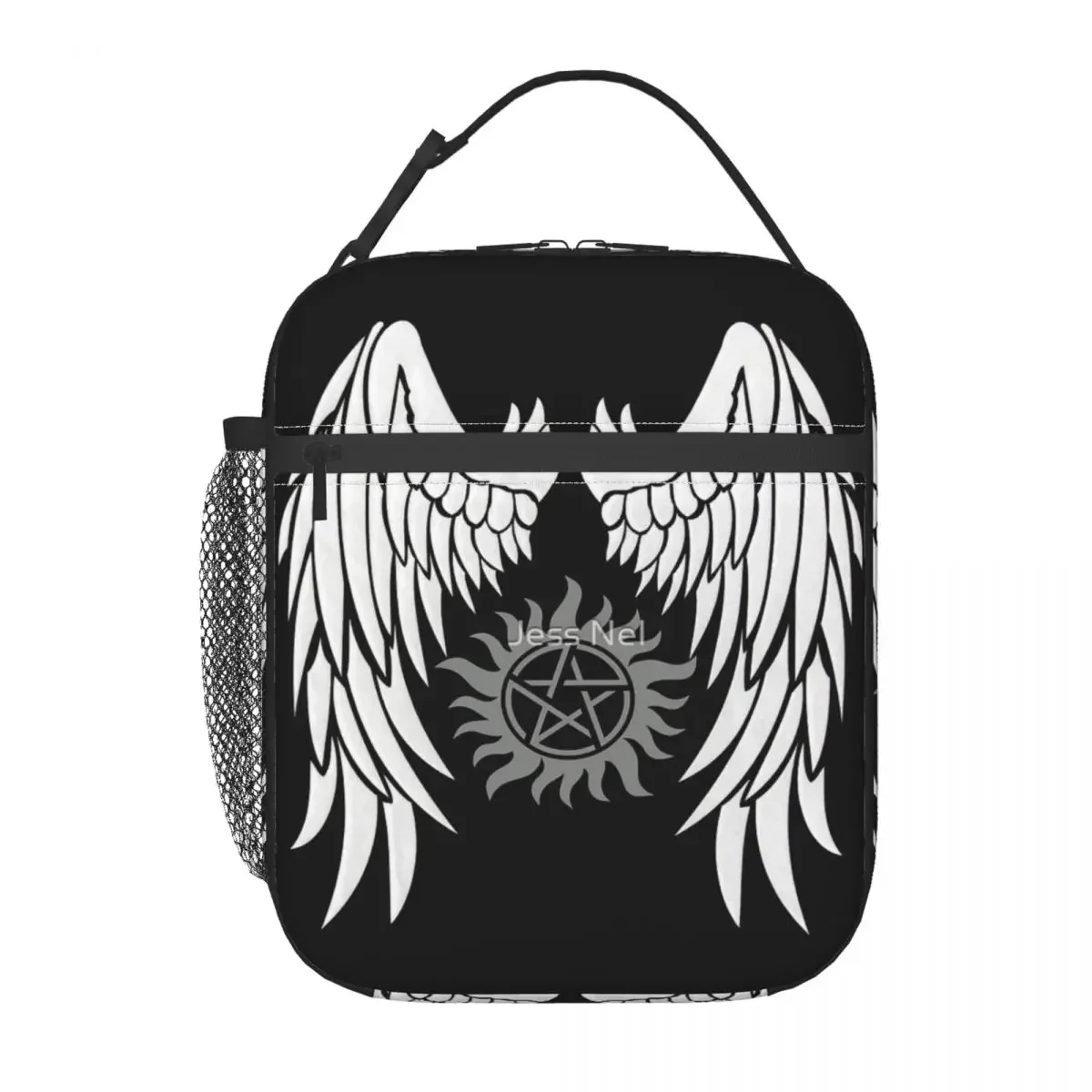 Supernatural Wings And Logo Insulated Lunch Bag Modern Portable Office Customizable