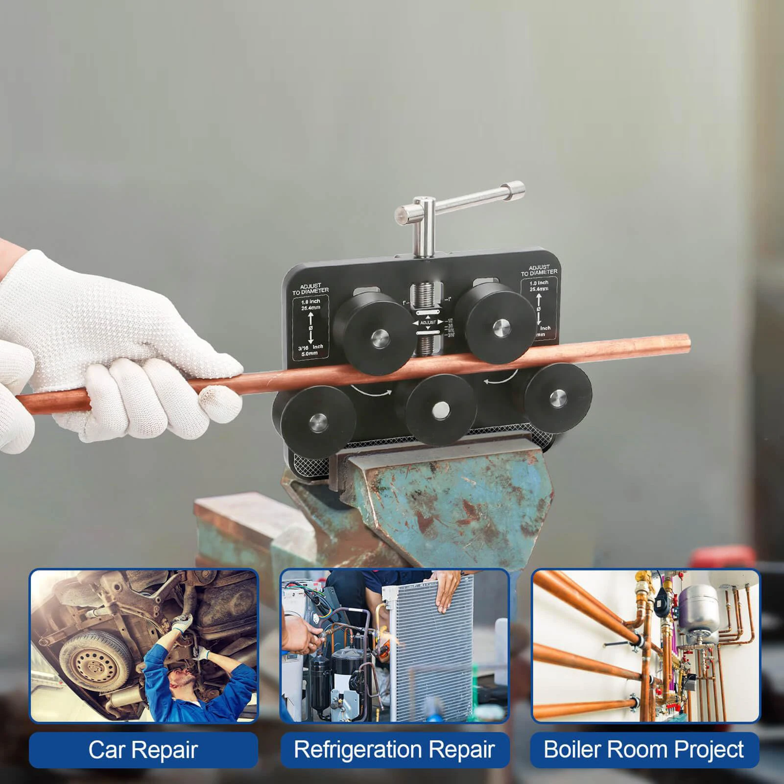 أداة استقامة لأنابيب 3/16-1 بوصة خط الوقود مكواة فرد خط الفرامل أنابيب مستقيم خط الفرامل الوقود #6