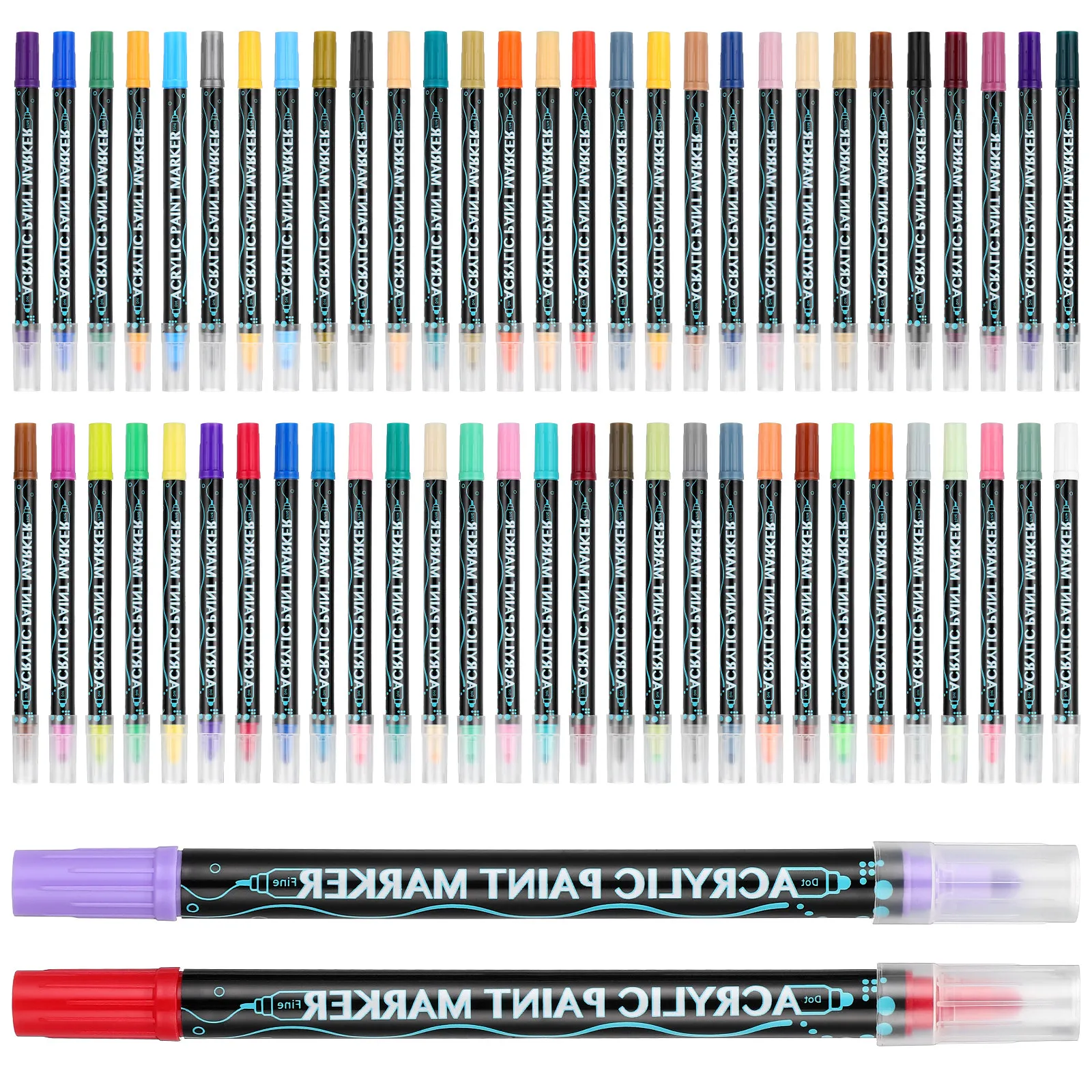 60-marcadores-de-pintura-acrilica-de-doble-punta-colores-brillantes-de-alta-pigmentacion-para-lettering-artistico-dibujo-libros-para-colorear-manualidades-escolares