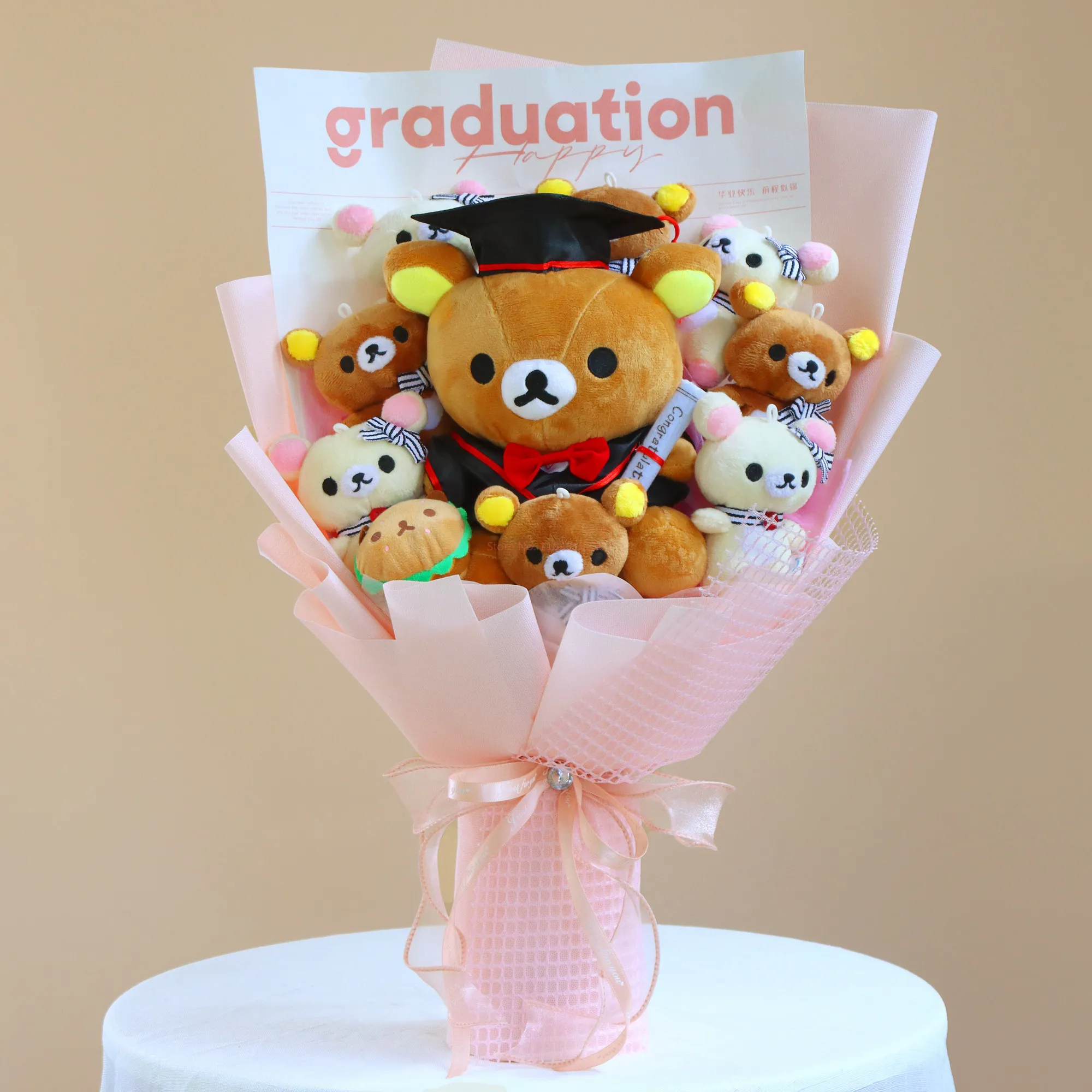 

Anime Cartoon Rilakkuma Plush Bouquet Cute Doll Flower Puppy Graduation Gift Birthday Gift Valentine'S Day Gift For Girlfriend