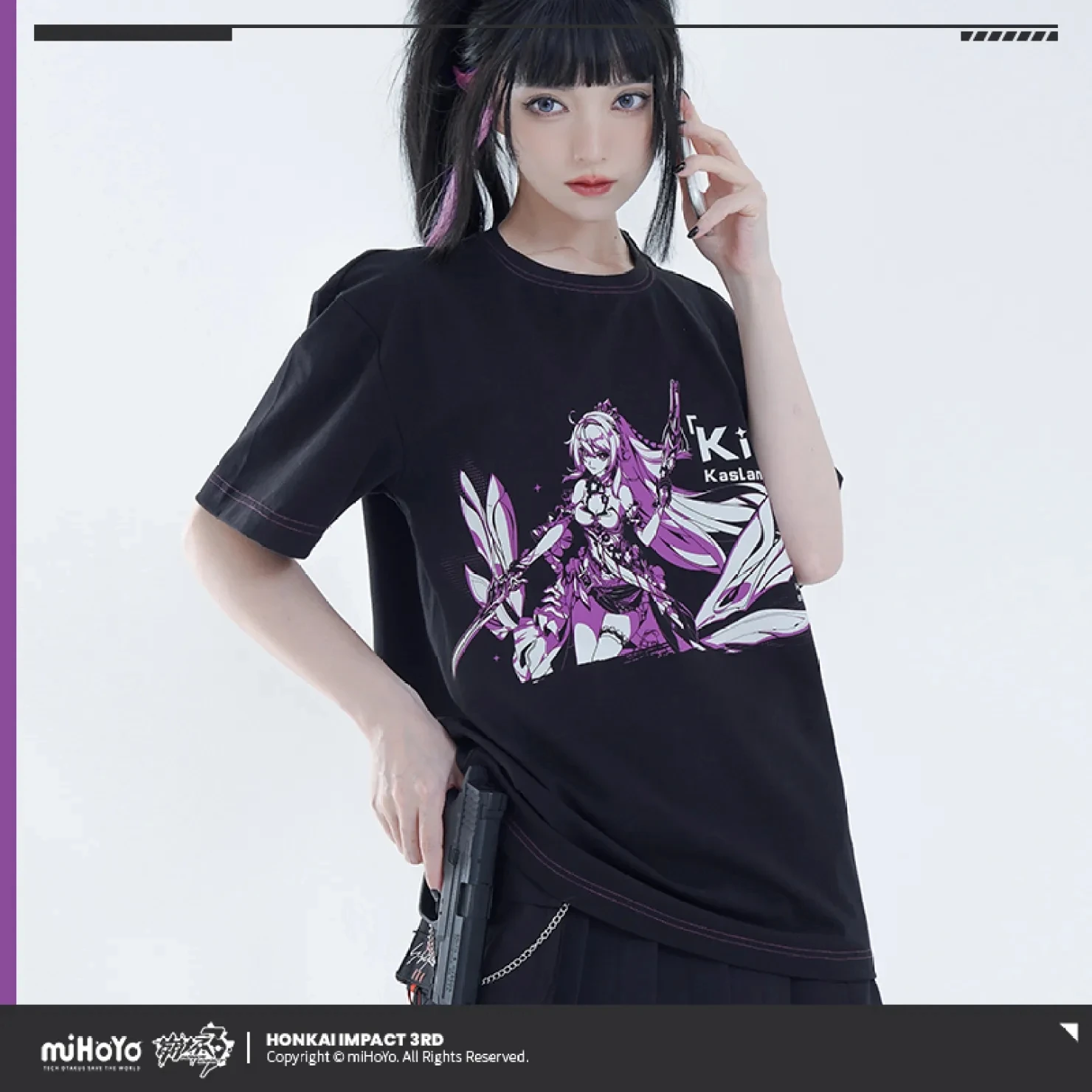 Honkai Impact 3rd Cosplay Herrscher Lines Impressions Theme T-shirt Kiana Mei Bronya Cotton Short Sleeve Top Summer Lovers Gift