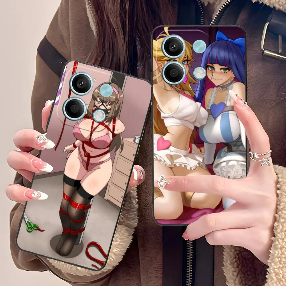 أنيمي هنتاي Senpai قضية الهاتف المحمول ل POCO M6 M5 M4 M3 X7 X6 X5 X4 X3 F6 F5 F4 Pro GT 5G الطباعة الملونة غطاء جميل فاخر