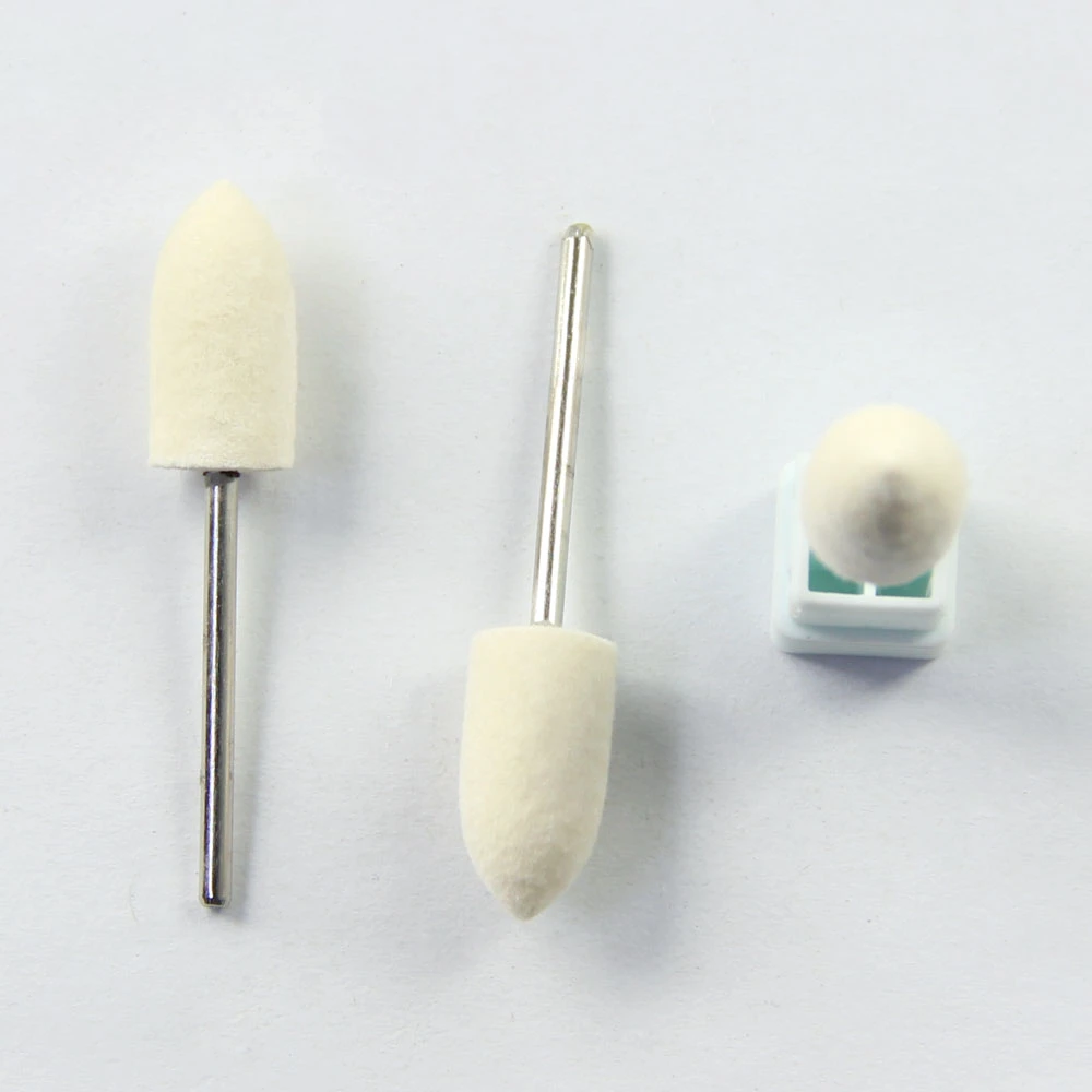 DTP-G9 9*18MM Dental Grinding Buffing 5pcs Flat Cone Wool Felt Polishing Brush For Low Speed Handpiece Dentistry Rotary Tool