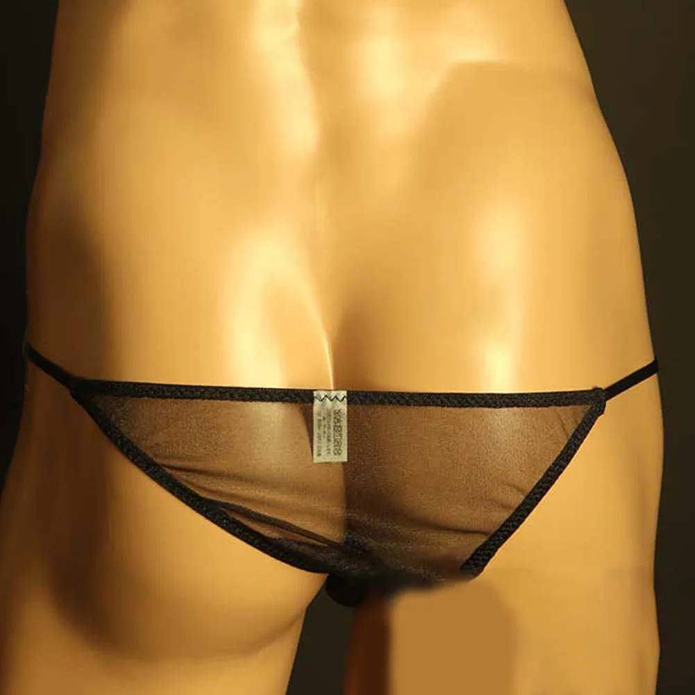 Bikini Briefs T-Back Holiday Breathable Bulge Pouch Casual G-string Low Rise Men Solid Color Underwear Stylish