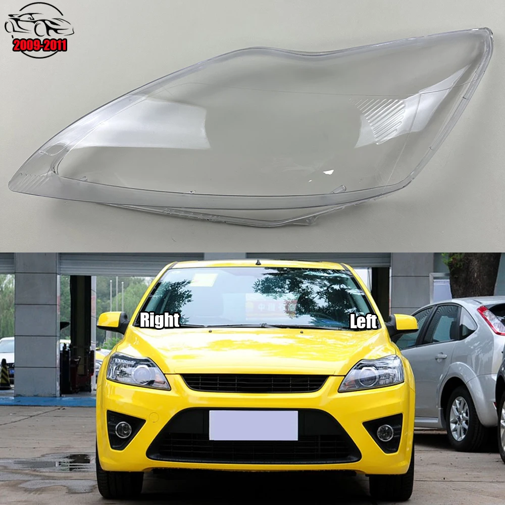 

For Ford Focus 2009 2010 2011 Headlamp Transparent Cover Headlight Shell Lampshade Case Plexiglass Replace Original Lens