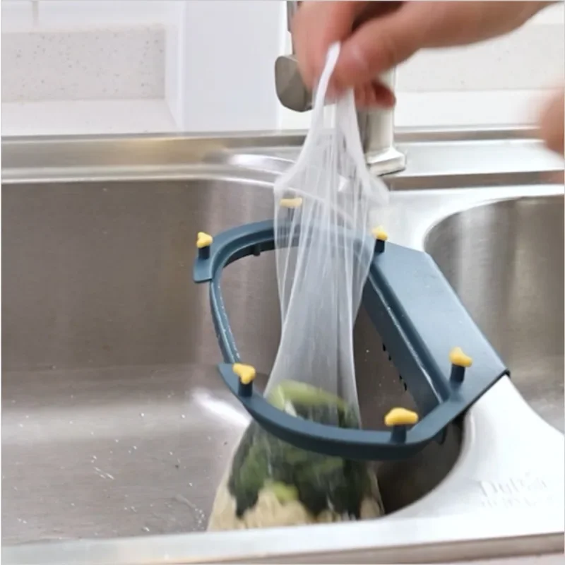 

Kitchen Sink Filter Strainer Basket Corner Sink Filter Drain Net Bag Kitchen Garbage Storage Rack For Food Waste Mesh Leftover