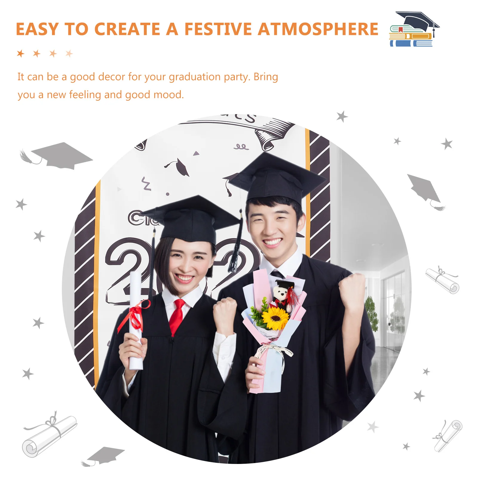 

Graduation Bear Bouquet Cute Bouquet Prop Graduation Photo Party Decoration Gift Bear Banquet Grad Presents